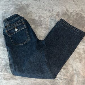 by Womyn Indigo Jeans with Button Back Flap Pockets 4